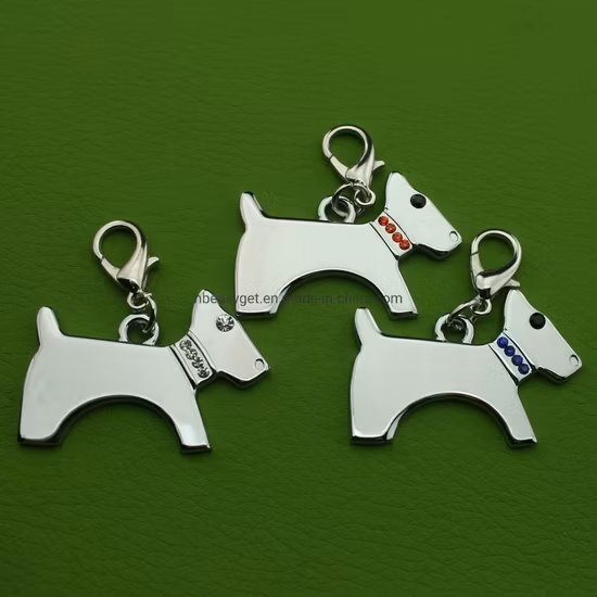 Pet bonito tag cão forma strass pingente bling charme tag acessórios para cães esg16529
